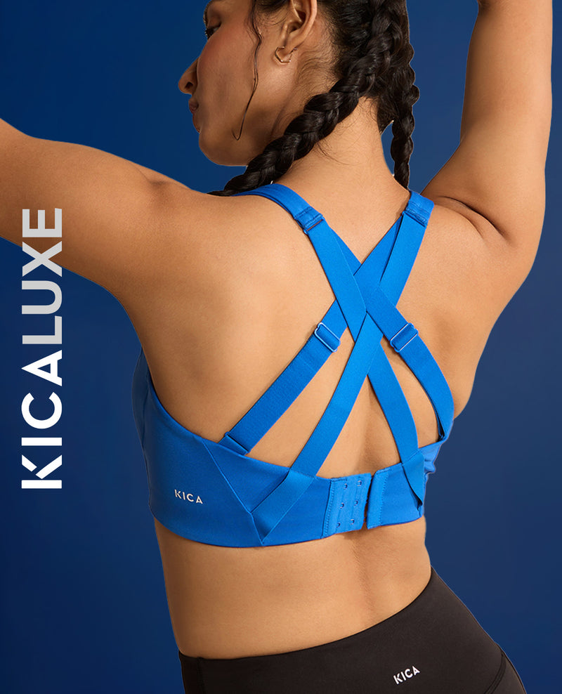 Luxe Limitless High-Impact Full Coverage Sports Bra Blue